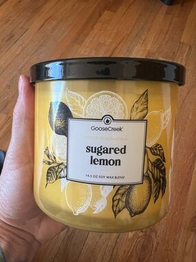 Goose Creek Sugared Lemon Scented 3 Wick Candle BRAND NEW